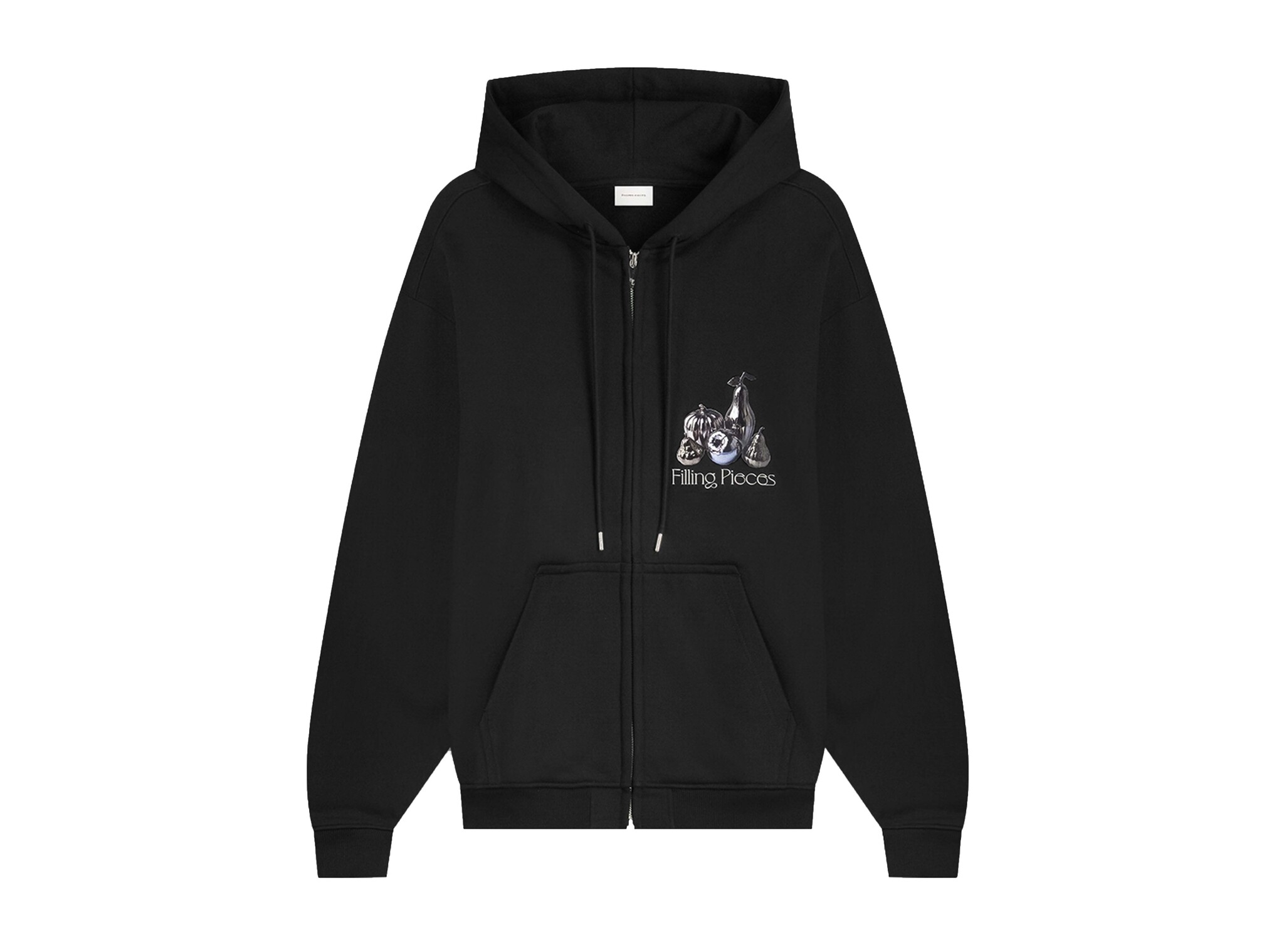 Zip Hoodie Chrome Fruit Black 501291 Filling Pieces Clothing Zip Hoodie Chrome Fruit Black 501291