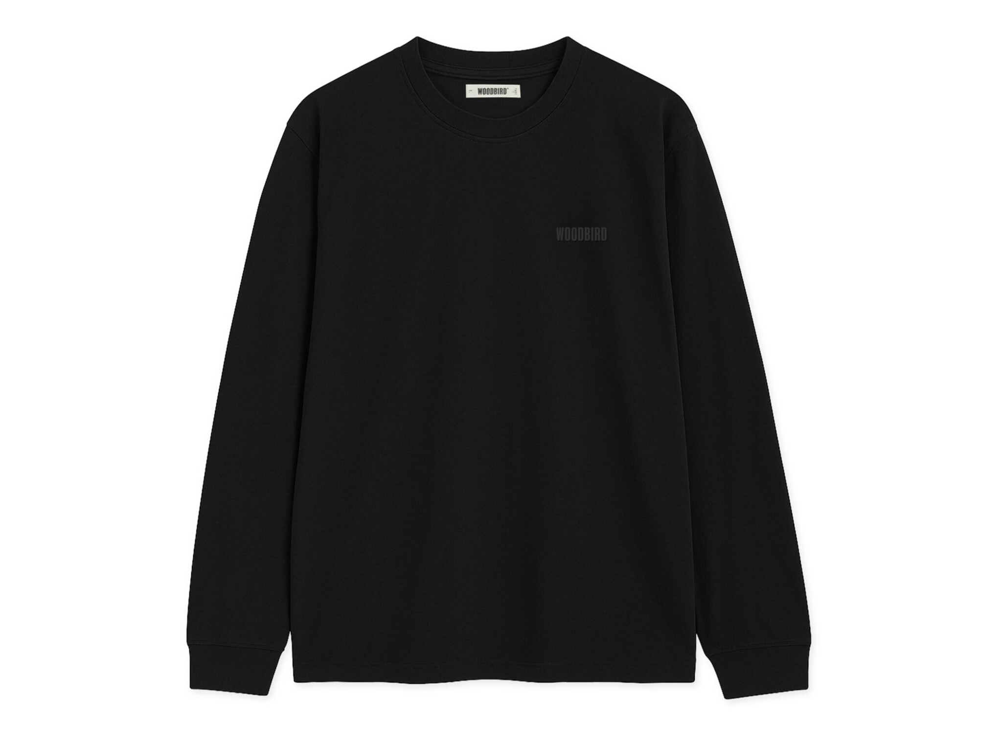 Woodbird WBBaine LS Tee Black 2616 418