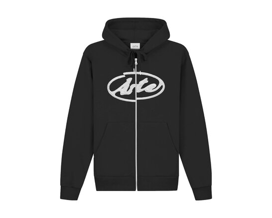 Arte Antwerp Circle Logo Zip Hoodie Black SS26 146HJ