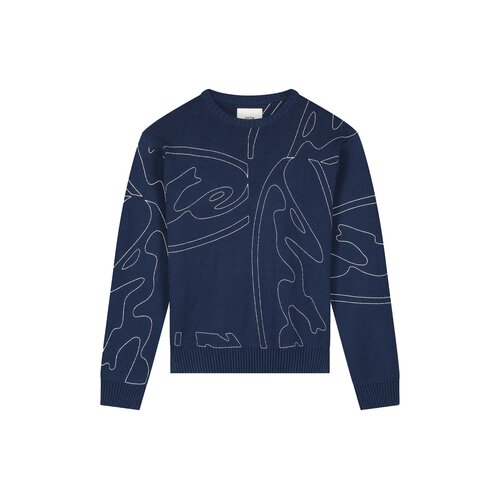 Allover Circle Logo Knit Navy SS26 179K