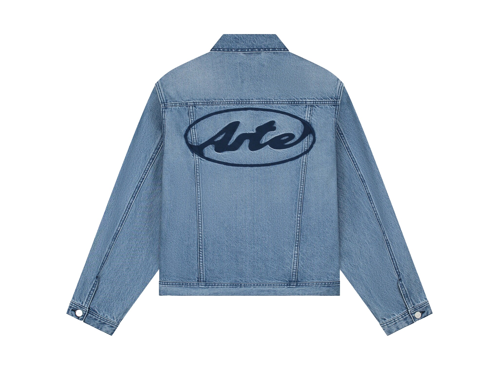 Arte Antwerp Circle Logo Jeans Jacket Denim Bleach SS26 170J