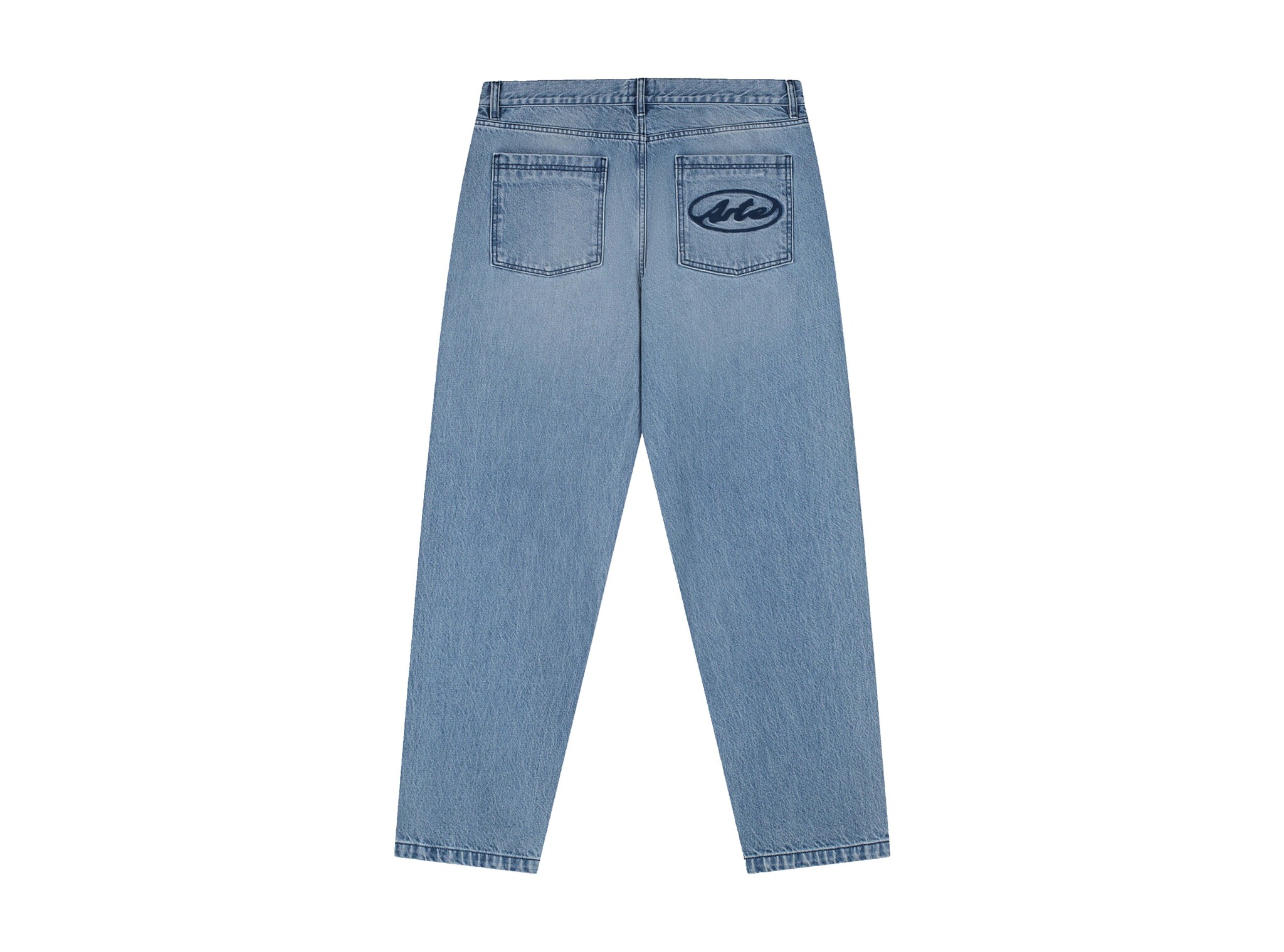 Arte Antwerp Circle Logo Pocket Pants Denim Bleach SS26 171P