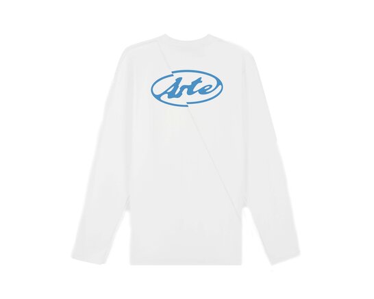 Arte Antwerp Back Circle Logo Longsleeve White SS26 150LS