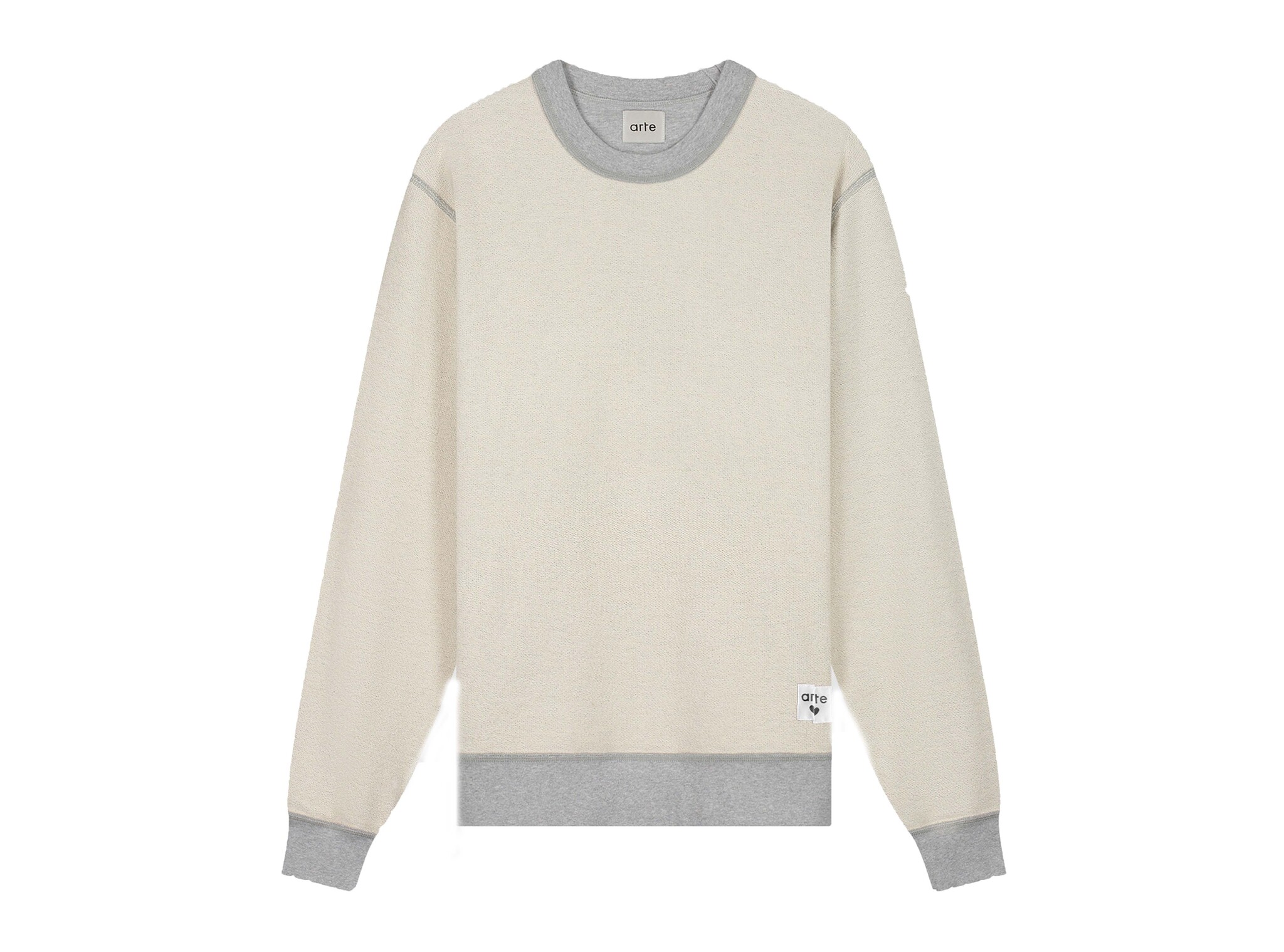 Arte Antwerp Reversible Label Crewneck Grey SS26 191C