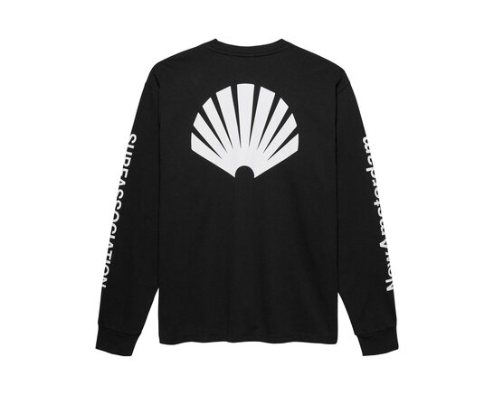 Logo Longsleeve Black White 2501186002 New Amsterdam Surf Association Logo Longsleeve Black White 2501186002