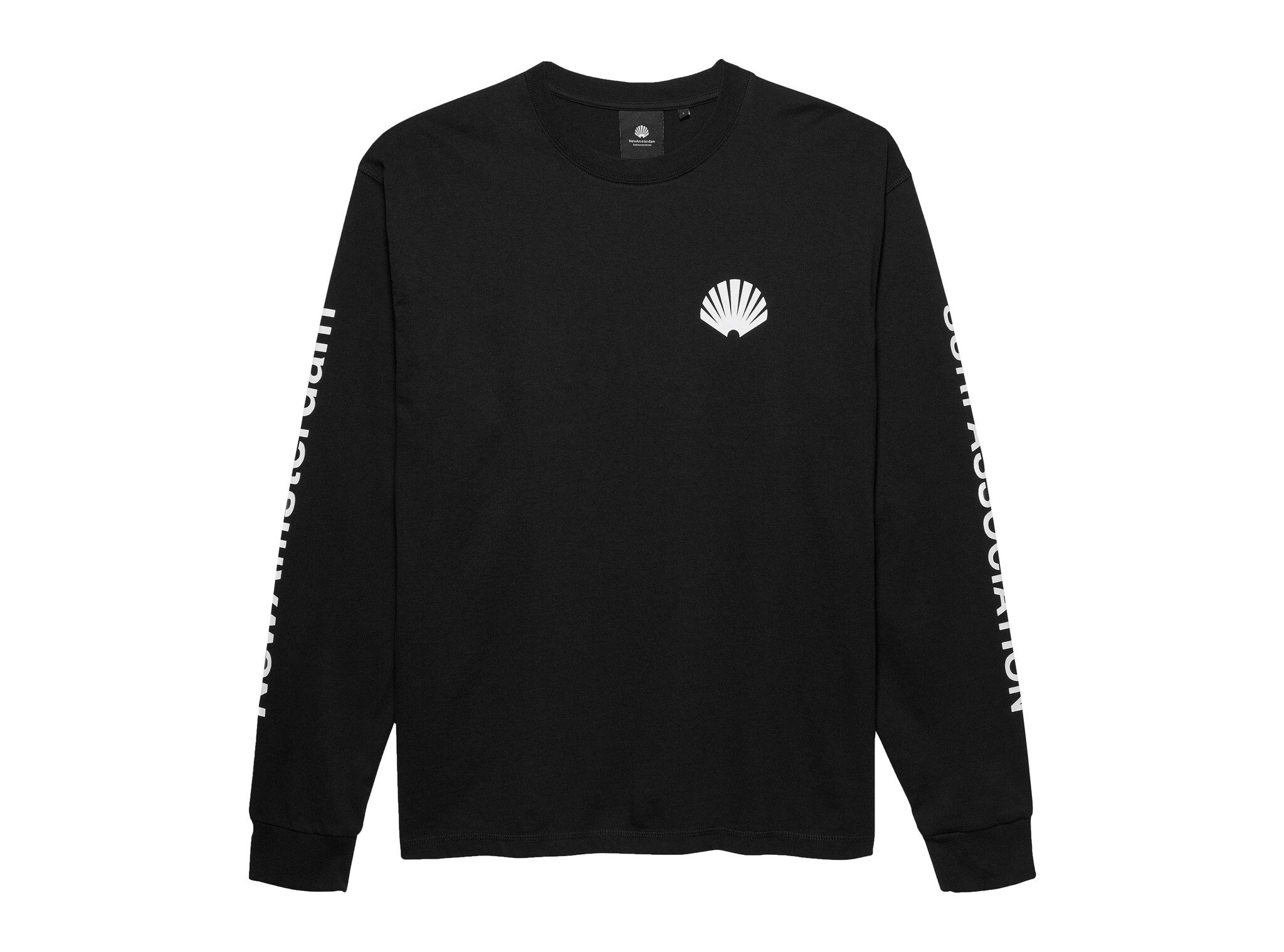 Logo Longsleeve Black White 2501186002 New Amsterdam Surf Association Logo Longsleeve Black White 2501186002