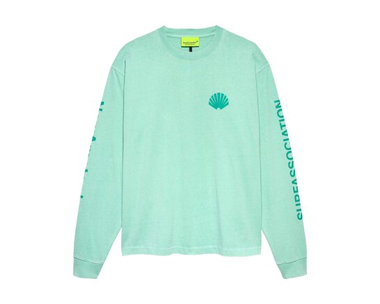 New Amsterdam Surf Association Logo Longsleeve Ocean Wave Sea Green 2601106002