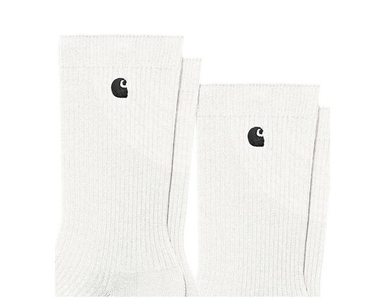 Carhartt WIP Madison Pack 2 Socks White Black One Size I034572 3