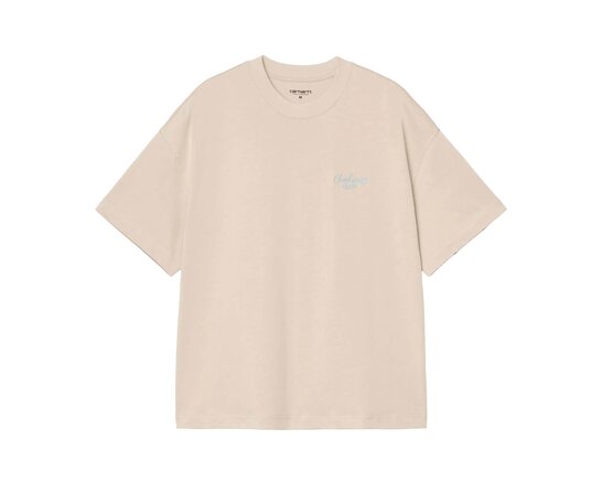 Carhartt WIP S Signature Script T-shirt Fleur de Sel Citadel I033828 51