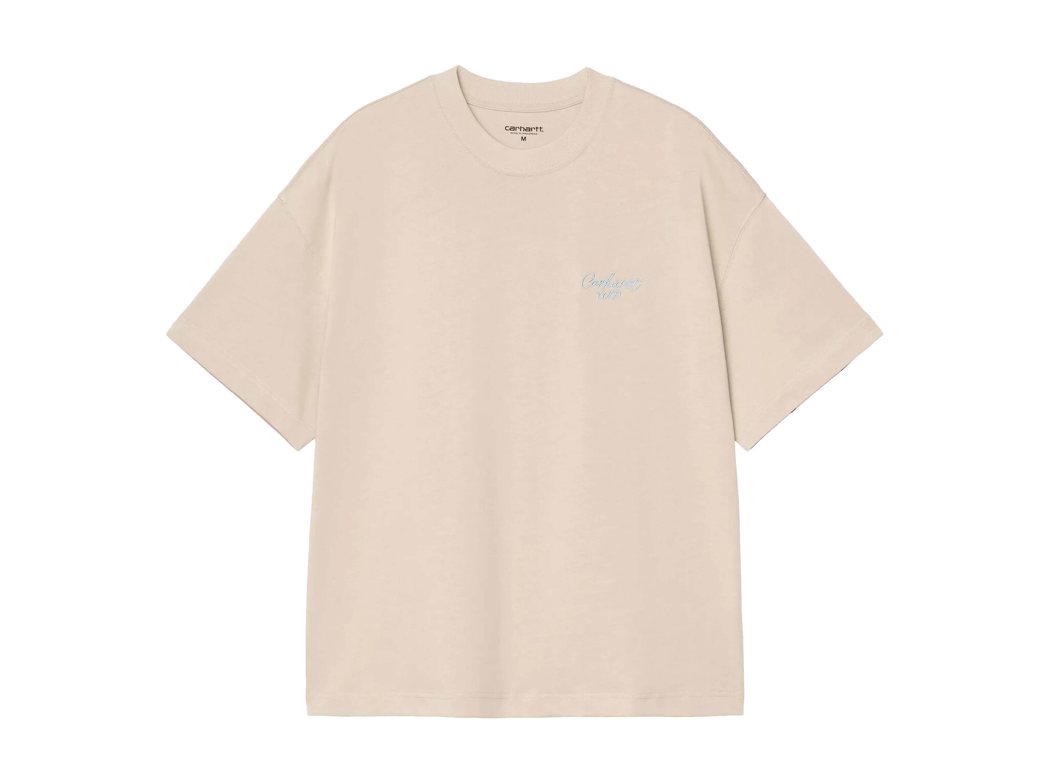 Carhartt WIP S Signature Script T-shirt Fleur de Sel Citadel I033828 51