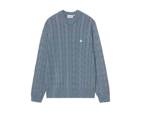 Carhartt WIP Carter Sweater Cozy Blue Garment Dyed I035179.3IT.GD.03