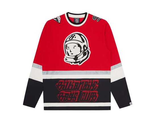 Billionaire Boys Club Applique Astro Hockey Top Black Red B26146