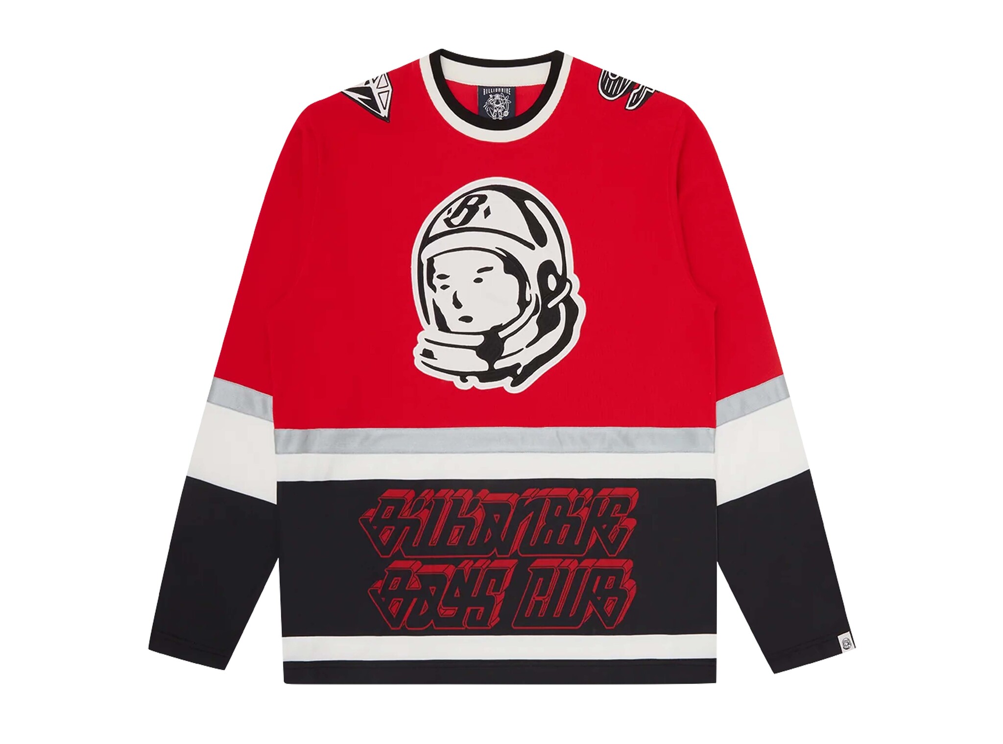 Billionaire Boys Club Applique Astro Hockey Top Black Red B26146