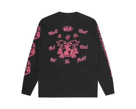 Billionaire Boys Club Global Regatta Multi Print LS T-shirt Black B26144