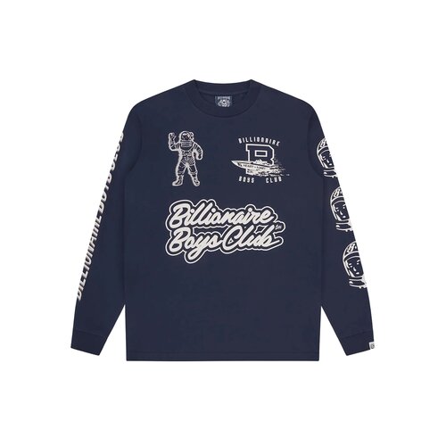 Global Regatta Multi Print LS T-shirt Navy B26144