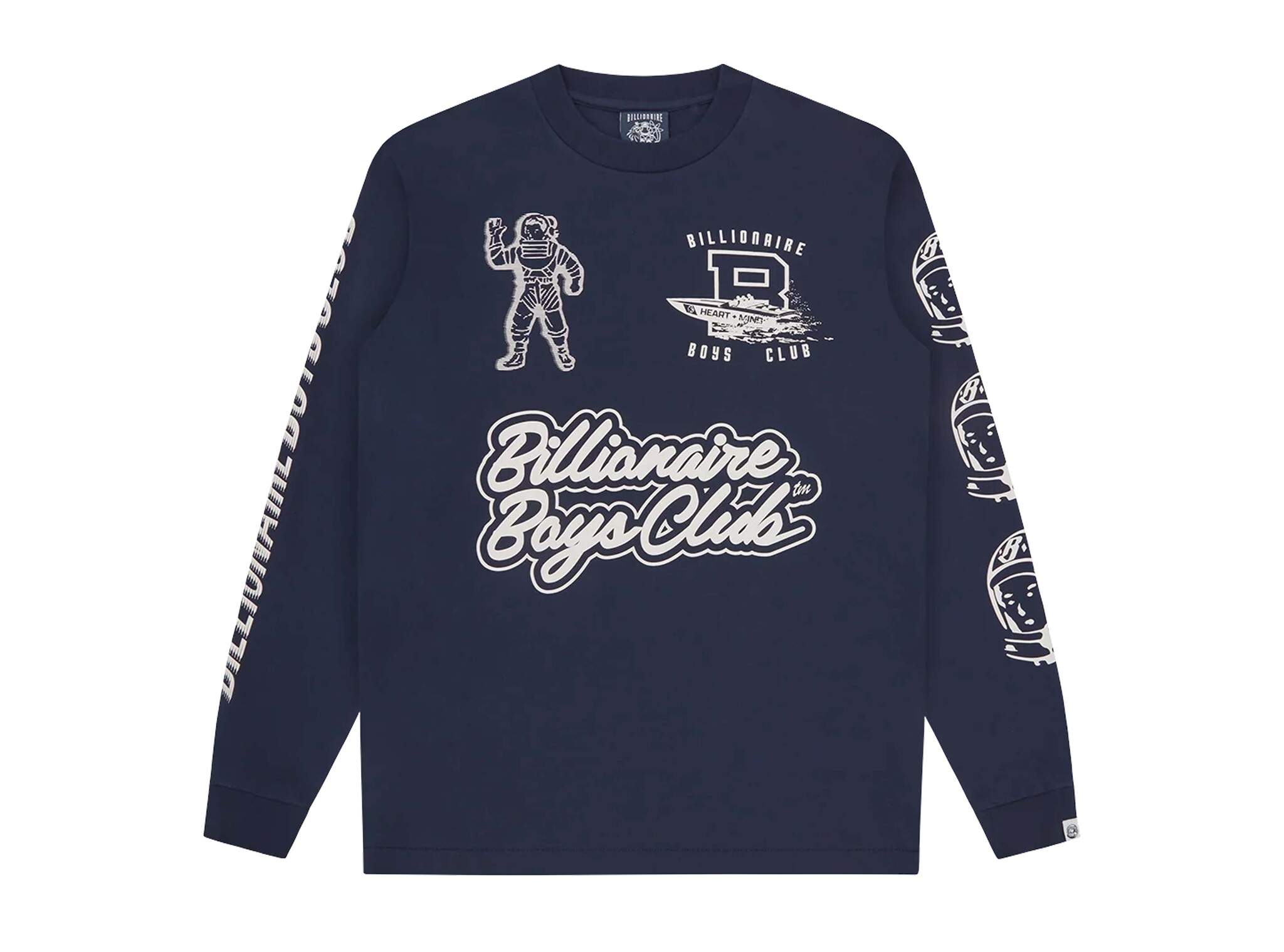 Global Regatta Multi Print LS T-shirt Navy B26144 Billionaire Boys Club Global Regatta Multi Print LS T-shirt Navy B26144
