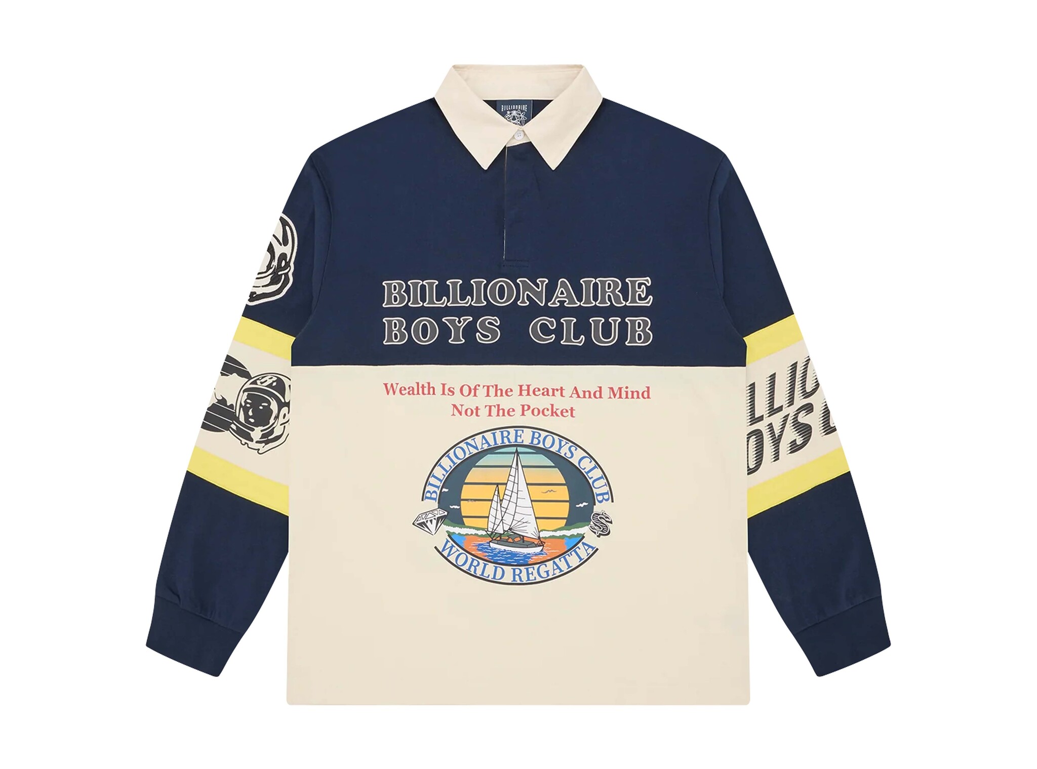 World Regatta Oversized Rugby Shirt Multi B26148 Billionaire Boys Club World Regatta Oversized Rugby Shirt Multi B26148