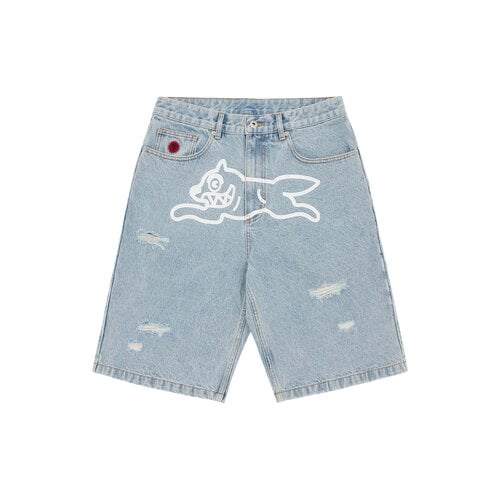 Running Dog Denim Shorts Heavy Wash Blue ICD003