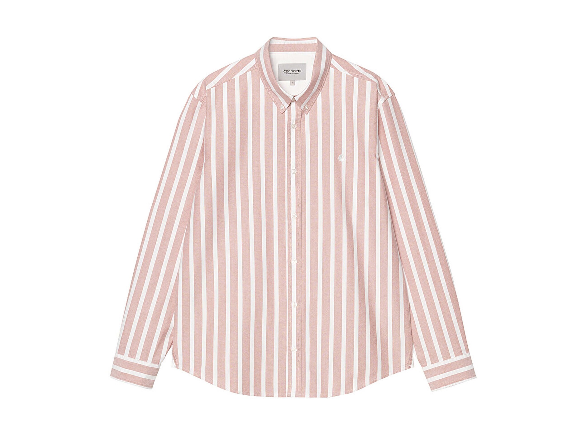 Carhartt WIP L/S Deven Shirt Deven Stripe Oxide Red White I036198.3JD.XX.03