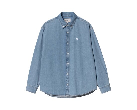 Carhartt WIP L/S Lucas Shirt Blue Bleached I034525 13
