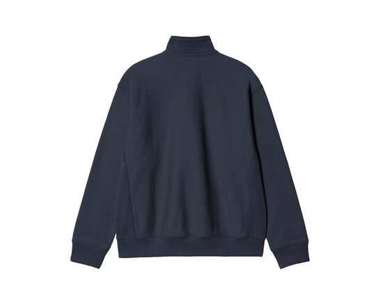 Half Zip American Script Sweat Deep Night I027014 548 Carhartt WIP Half Zip American Script Sweat Deep Night I027014 548