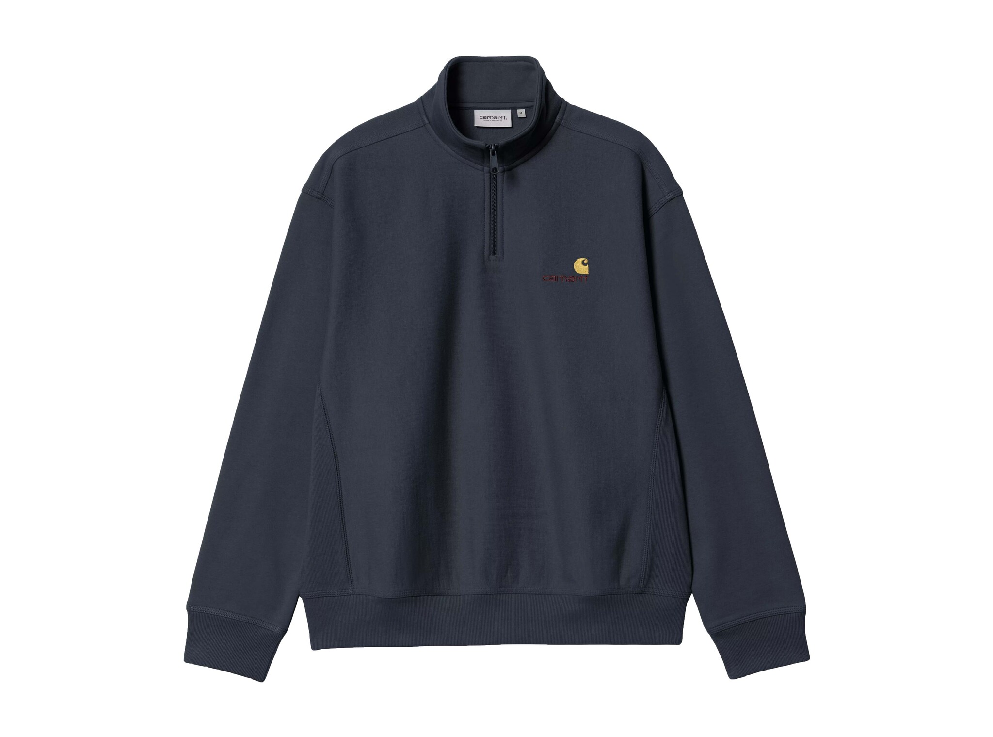 Half Zip American Script Sweat Deep Night I027014 548 Carhartt WIP Half Zip American Script Sweat Deep Night I027014 548