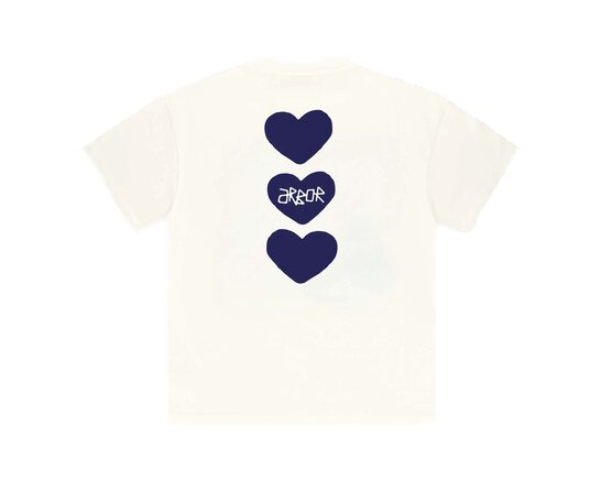 Arbor Antwerp Blue Triple Hearts T-shirt  BLU-TRI-HEA-TS