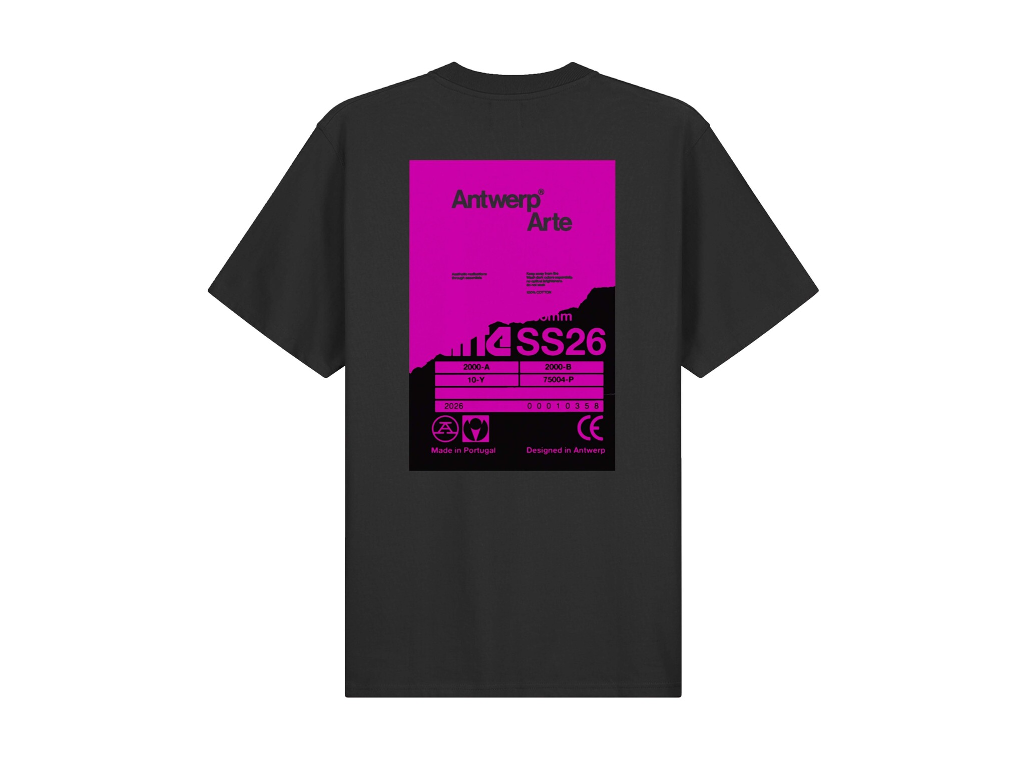 Arte Antwerp Back Poster T-shirt Black SS26 099T