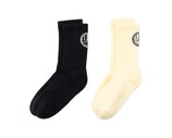Woodbird WBTennis Stamp Socks 2 pack Wax Yellow Black 2616 007