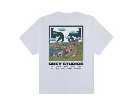 Obey Sky Face Tee White 168024320