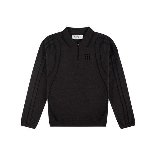 Innerspace Longsleeve Polo Brown Melange Black TNO444