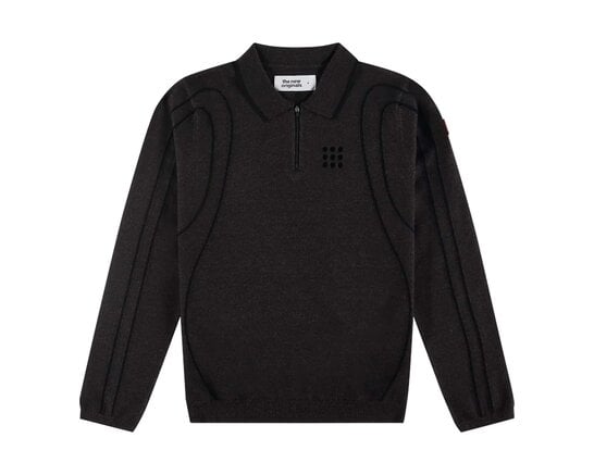 The New Originals Innerspace Longsleeve Polo Brown Melange Black TNO444