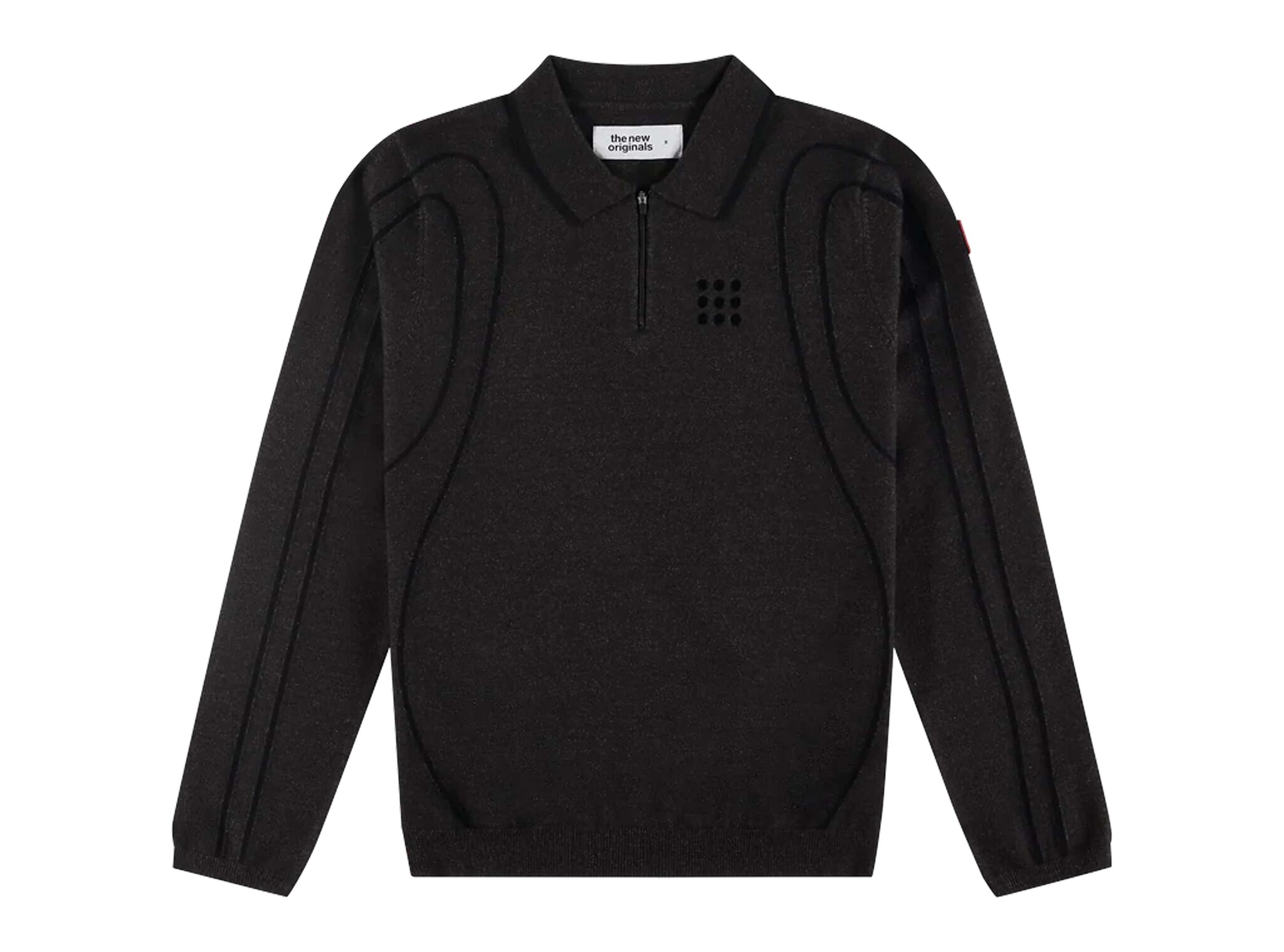 The New Originals Innerspace Longsleeve Polo Brown Melange Black TNO444