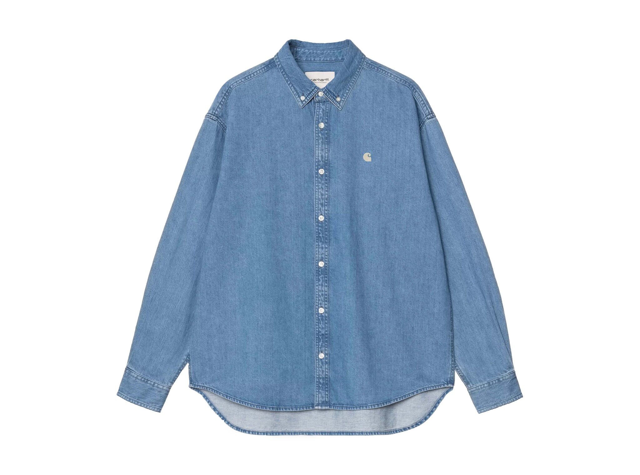 Carhartt WIP L/S Lucas Shirt Blue Stone Washed I034525 14