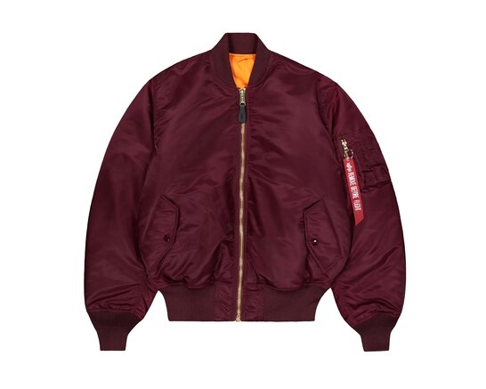 Alpha Industries MA 1 Heritage Bomber Jacket Dark Cherry 100102 608