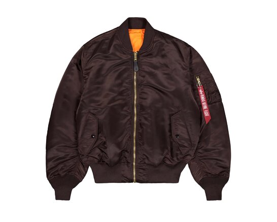 Alpha Industries MA 1 Heritage Bomber Jacket Hunter Brown 100102 696