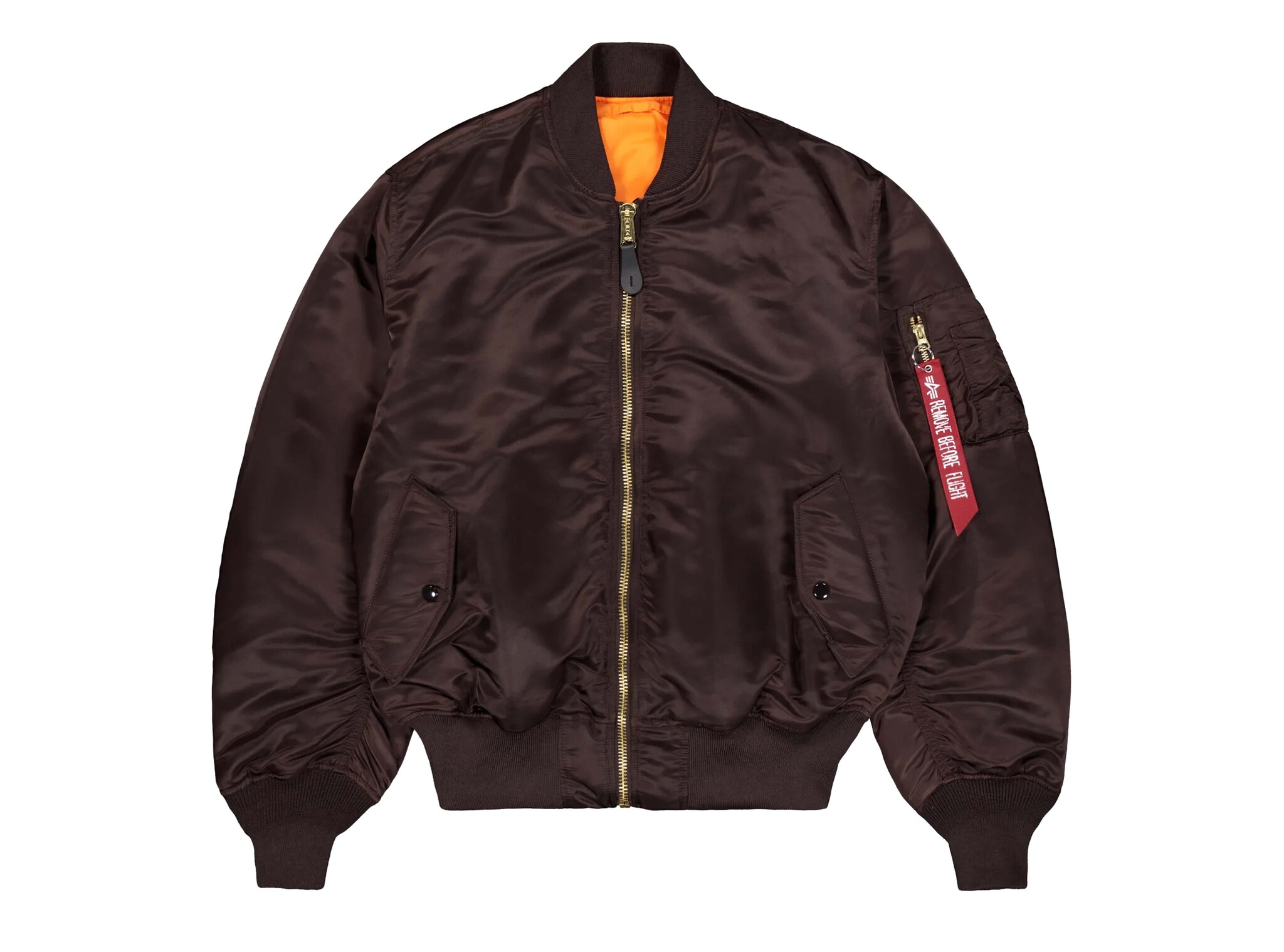 Alpha Industries MA 1 Heritage Bomber Jacket Hunter Brown 100102 696