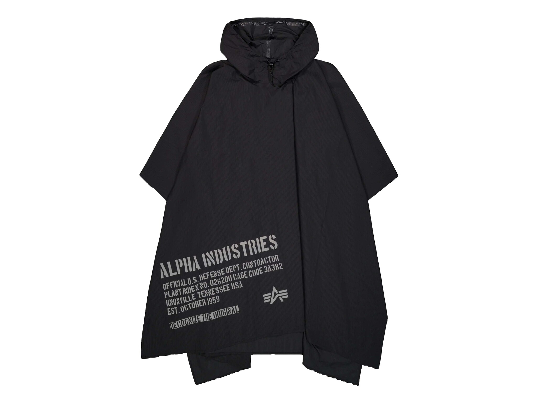 Alpha Industries Packable Rain Cape Black One Size 266117 03