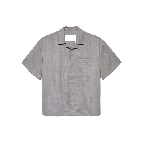 Wijk Shirt Wool Grey Pink Pinstripes 2601025001