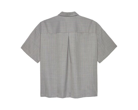 New Amsterdam Surf Association Wijk Shirt Wool Grey Pink Pinstripes 2601025001