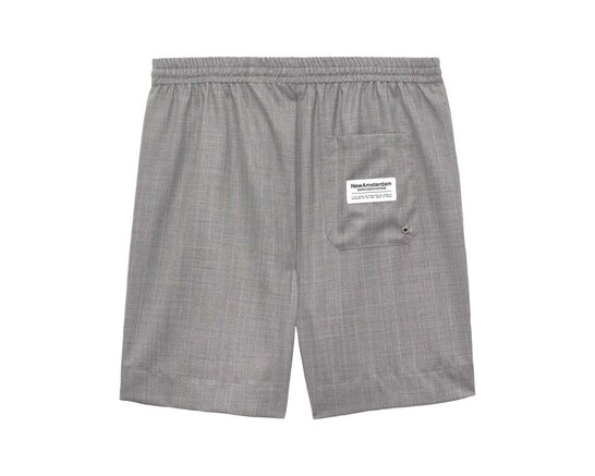 New Amsterdam Surf Association Wool Work Shorts Grey Pink Pinstripes 2601056001