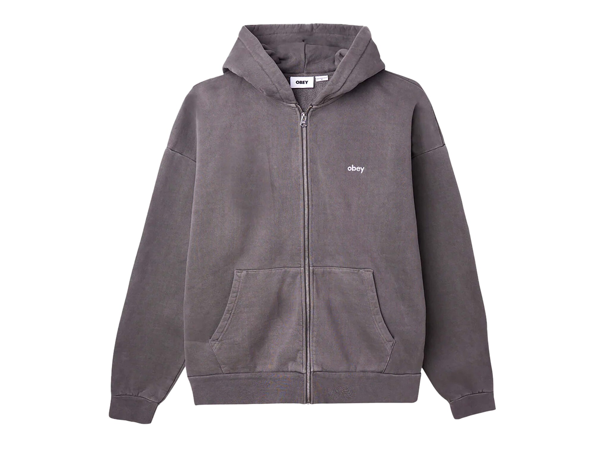 Obey Lowercase Pigment Zip Hood Pigment Digital Black 112460019