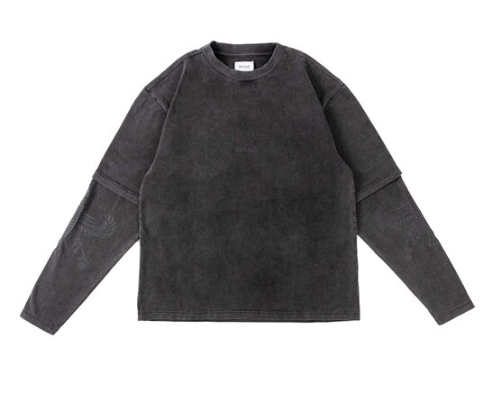 Bruut Layered Shabbaz Longsleeve Faded Black BT2675 002