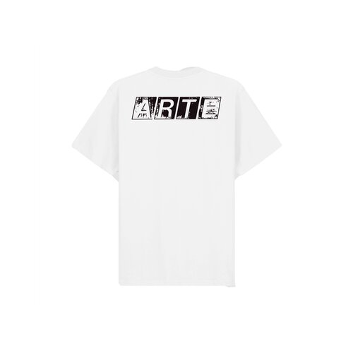 Faded Back Print Tee White SS26 142T