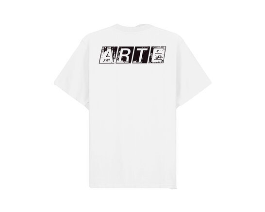 Arte Antwerp Faded Back Print Tee White SS26 142T