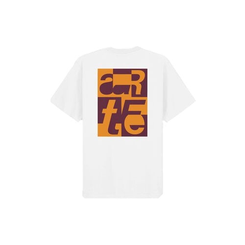 Faded Back Print Tee White SS26 142T