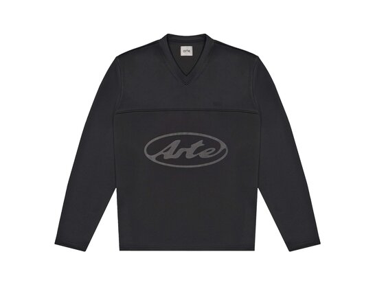 Arte Antwerp Circle Logo Longsleeve White Navy SS26 241LS