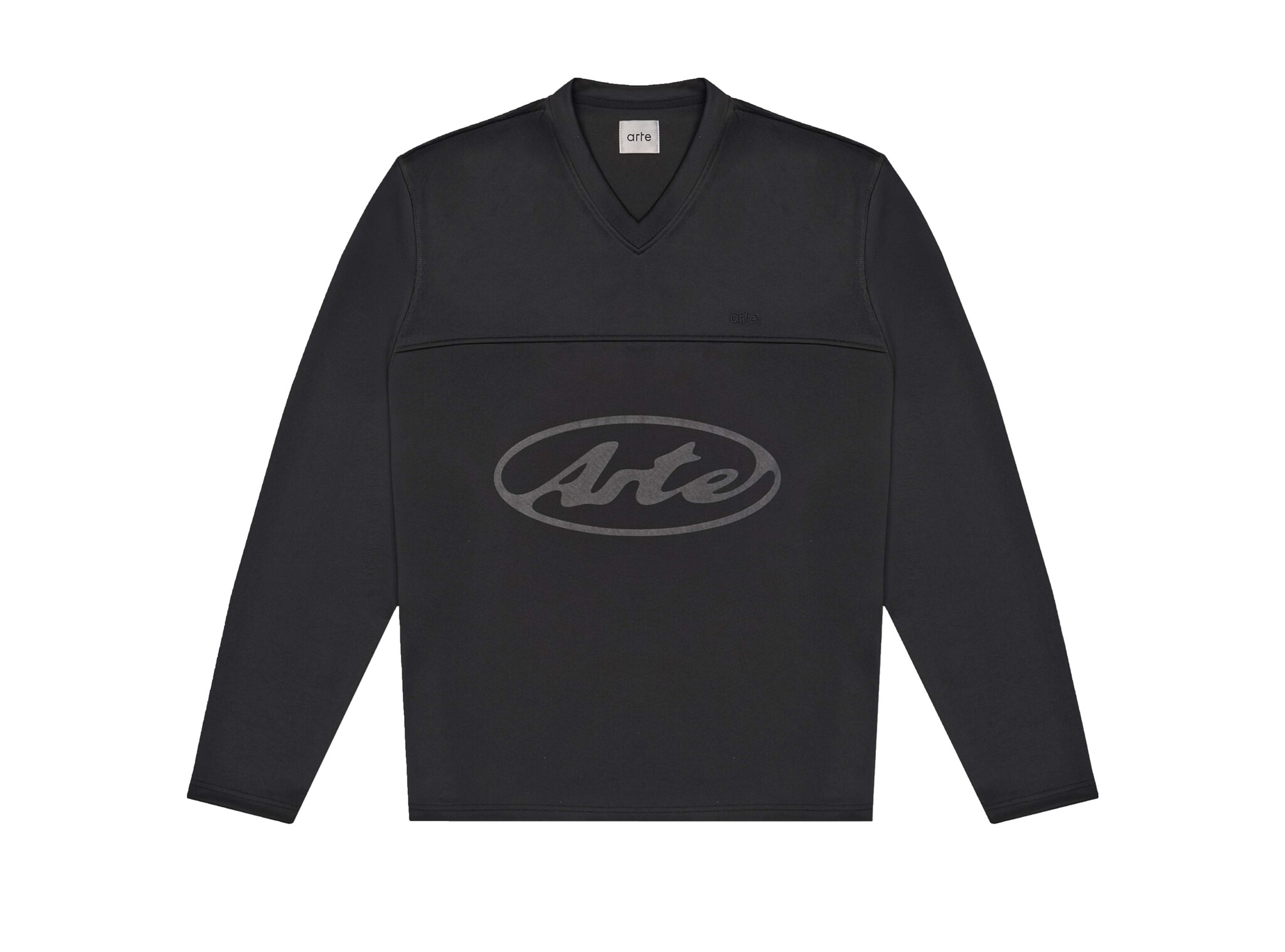 Arte Antwerp Circle Logo Longsleeve White Navy SS26 241LS