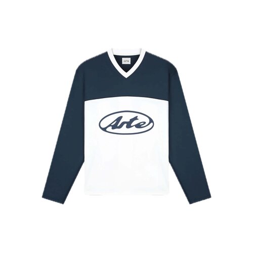 Circle Logo Longsleeve White Navy SS26 241LS