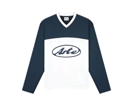 Circle Logo Longsleeve White Navy SS26 241LS Arte Antwerp Circle Logo Longsleeve White Navy SS26 241LS